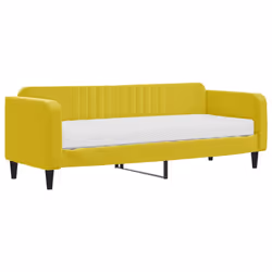 Divano Letto con Materasso Giallo 80x200 cm in Vellutocod mxl 122385