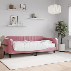 Vidaxl - Divano Letto con Materasso Rosa 100x200 cm in Velluto