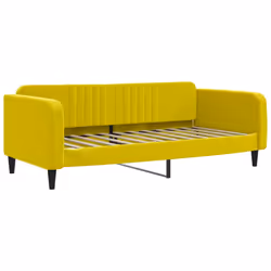 Divano Letto con Materasso Giallo 100x200 cm in Vellutocod mxl 98465 - Vista aggiuntiva 3