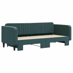 Divano Letto con Letto Estraibile Verde Scuro 90x200cm Vellutocod mxl 82662 - Vista aggiuntiva 3