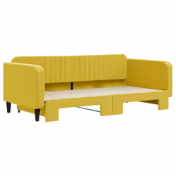 Divano Letto con Letto Estraibile Giallo 100x200 cm in Vellutocod mxl 130742 - Vista aggiuntiva 3