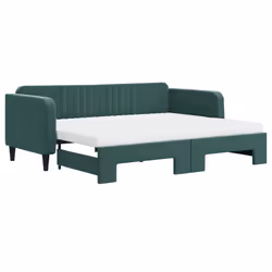 Divano Letto Estraibile Materassi Verde Scuro 90x200 Vellutocod mxl 130610 - Vista aggiuntiva 2