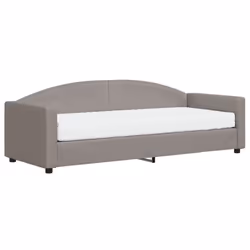 vidaXL Divano Letto con Materasso Tortora 80x200 cm in Tessuto - Vista aggiuntiva 2