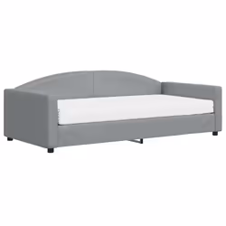 Divano Letto con Materasso Grigio Chiaro 100x200 cm in Tessutocod mxl 96907 - Vista aggiuntiva 2