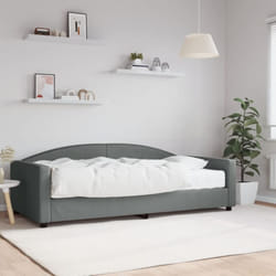 Divano Letto con Materasso Grigio Scuro 100x200 cm in Tessuto Vidaxl 431829