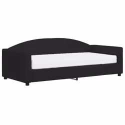 VidaXL 3197177, Divano letto, Nero, Schiuma, Metallo, Poliestere, Legno, 2230 mm, 1100 mm