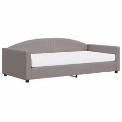 vidaXL Divano Letto con Materasso Tortora 100x200 cm in Tessuto - Vista aggiuntiva 2