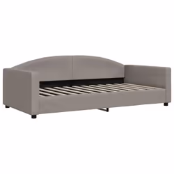 vidaXL Divano Letto con Materasso Tortora 100x200 cm in Tessuto - Vista aggiuntiva 3