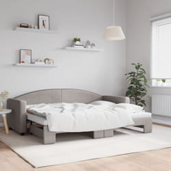 Divano Letto con Letto Estraibile, Divano convertibile Tortora 80x200 cm Tessuto Vidaxl