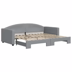 Divano Letto con Letto Estraibile Grigio Chiaro 90x200 Tessutocod mxl 82678 - Vista aggiuntiva 2