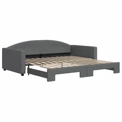 Divano Letto con Letto Estraibile Grigio Scuro 100x200 Tessutocod mxl 106606 - Vista aggiuntiva 2