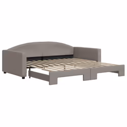 vidaXL Divano Letto con Letto Estraibile Tortora 100x200 cm in Tessuto - Vista aggiuntiva 2
