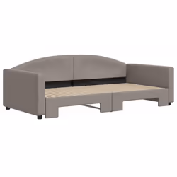 vidaXL Divano Letto con Letto Estraibile Tortora 100x200 cm in Tessuto - Vista aggiuntiva 3