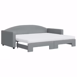Divano Letto Estraibile Materassi Grigio Chiaro 90x200 Tessutocod mxl 106622 - Vista aggiuntiva 2