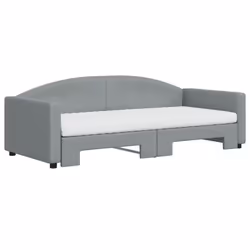 Divano Letto Estraibile Materassi Grigio Chiaro 90x200 Tessutocod mxl 106622 - Vista aggiuntiva 3
