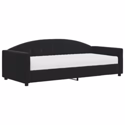VidaXL 3197281, Divano letto, Nero, Schiuma, Metallo, Poliestere, Legno, 2220 mm, 1000 mm