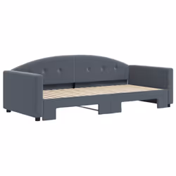 vidaXL Divano Letto con Letto Estraibile Grigio Scuro 90x190cm Velluto - Vista aggiuntiva 3