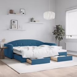 Questo letto da giorno 2 in 1 con il letto estraibile e i cassetti, che funge sia da divano che da letto, è un'aggiunta prati ...