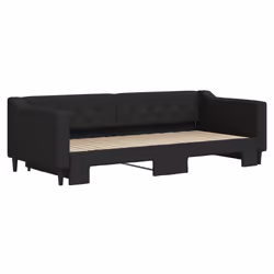 Divano Letto con Letto Estraibile Nero 90x200 cm in Tessutocod mxl 130580 - Vista aggiuntiva 3