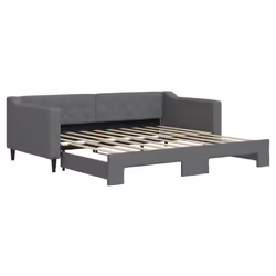 Divano Letto con Letto Estraibile Grigio Scuro 90x190cm Tessutocod mxl 130581 - Vista aggiuntiva 2