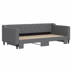 Divano Letto con Letto Estraibile Grigio Scuro 90x190cm Tessutocod mxl 130581 - Vista aggiuntiva 3