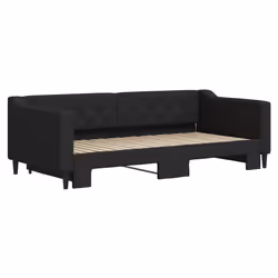 Divano Letto con Letto Estraibile Nero 90x190 cm in Tessutocod mxl 82682 - Vista aggiuntiva 3