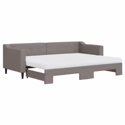 Divano Letto Estraibile con Materassi Tortora 80x200 cm Tessutocod mxl 130986 - Vista aggiuntiva 2