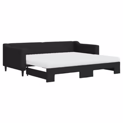 Divano Letto Estraibile con Materassi Nero 90x200 cm in Tessutocod mxl 83170 - Vista aggiuntiva 2