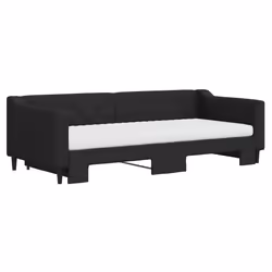 Divano Letto Estraibile con Materassi Nero 90x200 cm in Tessutocod mxl 83170 - Vista aggiuntiva 3