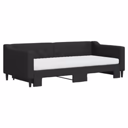 Divano Letto Estraibile con Materassi Nero 90x190 cm in Tessutocod mxl 131080 - Vista aggiuntiva 3