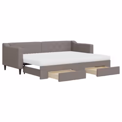 Divano Letto Estraibile con Cassetti Tortora 80x200 cm Tessutocod mxl 83186 - Vista aggiuntiva 2