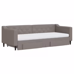 Divano Letto Estraibile con Cassetti Tortora 80x200 cm Tessutocod mxl 83186 - Vista aggiuntiva 3