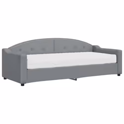 VidaXL 3197507, Divano letto, Grigio, Schiuma, Metallo, Poliestere, Legno, 2230 mm, 900 mm