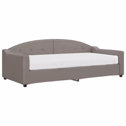 VidaXL 3197520, Divano letto, Grigio talpa, Schiuma, Metallo, Poliestere, Legno, 2230 mm, 1100 mm
