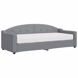 VidaXL 3197522, Divano letto, Grigio, Schiuma, Metallo, Poliestere, Legno, 2120 mm, 1000 mm