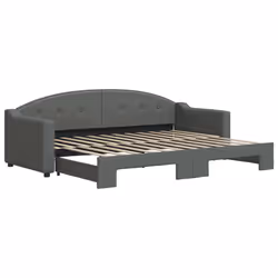 Divano Letto con Letto Estraibile Grigio Scuro 80x200 Tessutocod mxl 130586 - Vista aggiuntiva 2