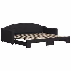 Divano Letto con Letto Estraibile Nero 90x200 cm in Tessutocod mxl 130605 - Vista aggiuntiva 2