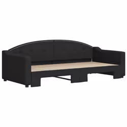 Divano Letto con Letto Estraibile Nero 90x200 cm in Tessutocod mxl 130605 - Vista aggiuntiva 3