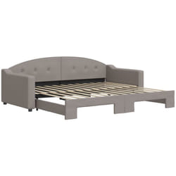 Divano Letto con Letto Estraibile Tortora 90x200 cm in Tessuto Vidaxl 423189
