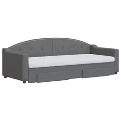 Divano Letto Estraibile Cassetti Grigio Scuro 80x200cm Tessutocod mxl 106666 - Vista aggiuntiva 3