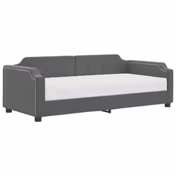 Divano Letto con Materasso Grigio Scuro 90x190 cm in Tessutocod mxl 96917 - Vista aggiuntiva 2