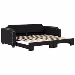 Divano Letto con Letto Estraibile Nero 90x200 cm in Tessutocod mxl 130589 - Vista aggiuntiva 2