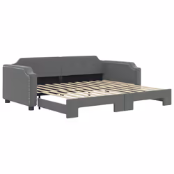 Divano Letto con Letto Estraibile Grigio Scuro 90x190cm Tessutocod mxl 82683 - Vista aggiuntiva 2