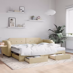 VidaXL 3197674 divano Divano letto Crema