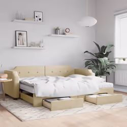 VidaXL 3197687 divano Divano letto Crema