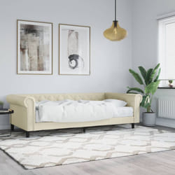 Vidaxl - Divano Letto con Materasso Crema 90x200 cm in Similpelle