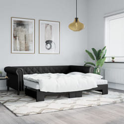 Vidaxl - Divano Letto con Letto Estraibile, Letto per adulti Nero 90x200 cm in Similpelle 4871