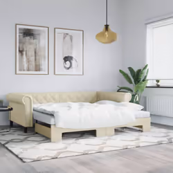 Questo letto da giorno 2 in 1 con il letto estraibile, che funge sia da divano che da letto, è un'aggiunta pratica e accattiv ...