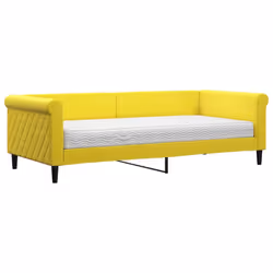 Divano Letto con Materasso Giallo 90x200 cm in Vellutocod mxl 120849 - Vista aggiuntiva 2