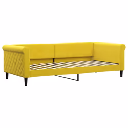 Divano Letto con Materasso Giallo 90x200 cm in Vellutocod mxl 120849 - Vista aggiuntiva 3